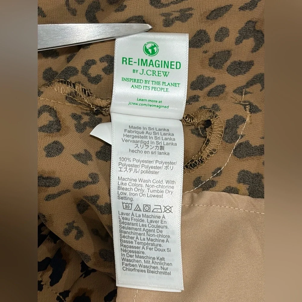 J. Crew Leopard Jamie pant with elastic waist - Picture 7 of 8